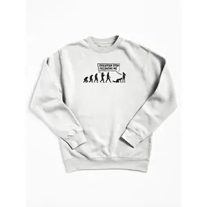 Evolution Stop Following Me Premium Scoop  Sold By Productionappa. Men Women Shirt, Unisex T-shirt, Funny T-shirt, Graphic Tees, TikTok Meme T-shirt, Trending T-shirt, Gift for Him, Gift for Boyfriend