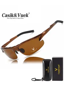 Men's Polarized Sunglasses Vu400, Magnesium-Aluminum Alloy Frame, Ideal for Outdoor Driving Fishing & Activities, All Seasons, Casual Style, Lightweight Durable Sunglasses, Sun Protective Sunglasses