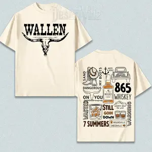 M. Wallen 7 Summers Shirt – Country Music Vintage Oversized Graphic T Shirt, Western Whiskey Cowboy Aesthetic Streetwear, Heavy Cotton Unisex Tee, Gift for Country Fans