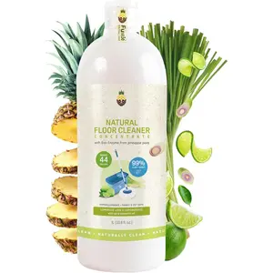 Floor  Lime & Lemongrass - 33.8oz 1 Pack (Makes 44 Gallons) - 99%  Mop Soap with Fermented  Peels - Multi Surface Non  Floor