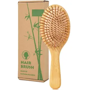 Hair brush, Natural Bamboo Paddle Detangling Hairbrush, Massage Scalp Thick/Thin/Curly/Dry Hair For Women & Men