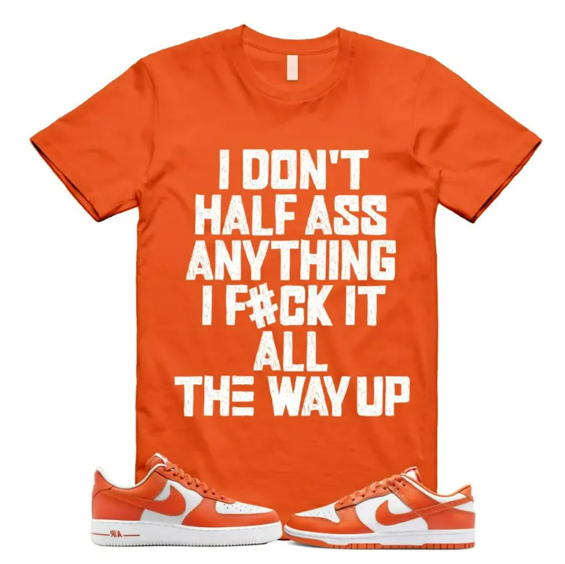 Dunk Cosmic Clay White Orange Low Force 1 '07 T Shirt Match HALF, Graphic Tees, Womenswear Top T-Shirt