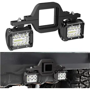 Nilight 2 Pcs 4 Inch 60W Led Pods with 2 Inch Tow Hitch Mounting Brackets Backup Reverse Lights Rear Light Bar for Pickup ATV SUV Truck Trailer Boat Dual Row Triple Row Automotive Waterproof Taillight dealsforyoudays, Tailgate Light Bar, Led Work Light ti