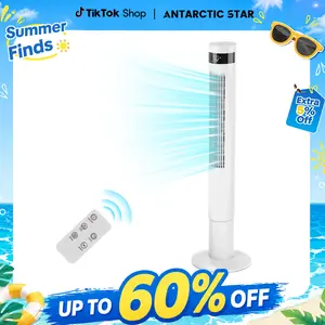 【Not Air Conditioner】Antarctic Star 43in Tower Fan - 85° Oscillation, 12H Timer, Remote Control, Quiet Operation, Instant Airflow, Easy-to-Use for Bedroom, Home Office