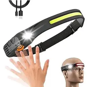 (2 Count/1Count) Strip Lamp, 230° Wide Beam Led Headlamp ,Flashlight with All Perspectives Induction, Headband Light, Motion Sensor, Lightweight,Waterproof Camping Head Light for Outdoor Running