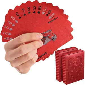 2-Pack Waterproof Plastic Poker Cards Set, Party Game Cards, Ideal for Casino Games, Family Game Night, Theme Parties, Christmas Valentine's Day Gift