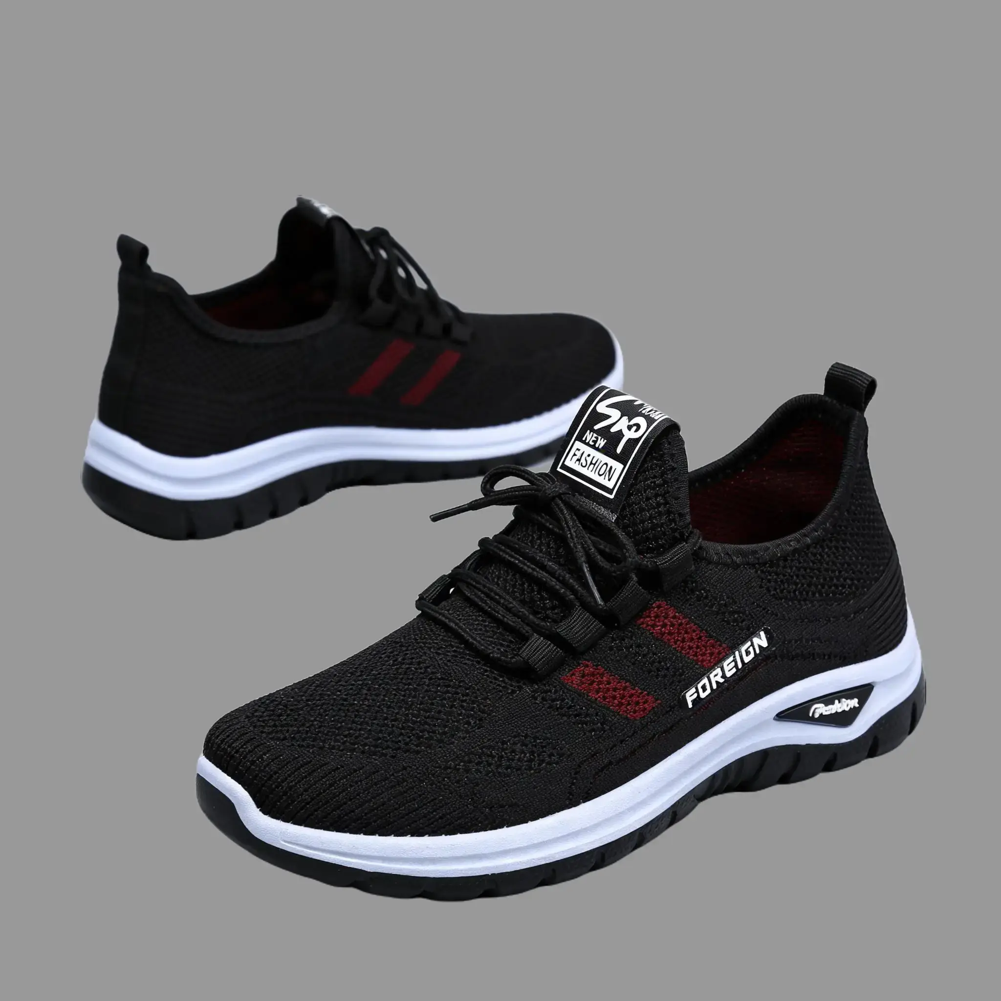 Women's Fly Knit Breathable Slip-on Casual Trainers - Lightweight Cushioned Non-Slip Flexible All-around Sneakers for Office Commutes, Daily Wear, Breathable Shoes