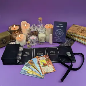 Spanish Tarot Cards for Beginners from Witchy Cauldron with Black Wrap Bag