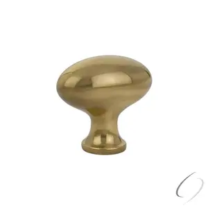 Emtek 86124US7 1.75 in. Egg Cabinet Knob - French Antique Brass Finish, Solid Metal-Finish Round Handle Decorative Mushroom-Shaped Doorknobs, Metal-Finish Doorknobs