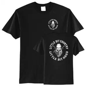 Little Bit Country Little Bit Hood Black Short Sleeve T-Shirt