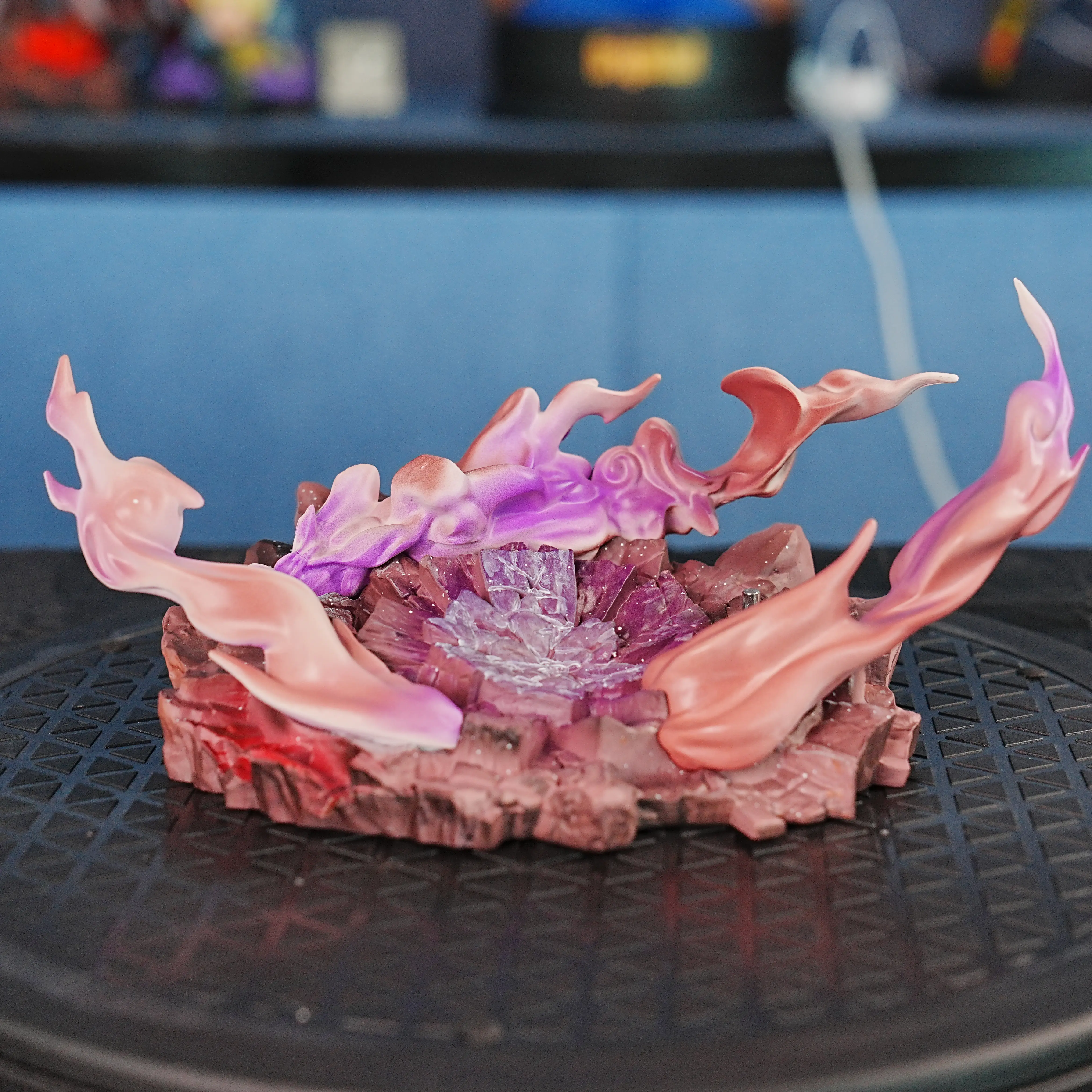 Z--PVC Material with Purple Rock & Cloud Design
