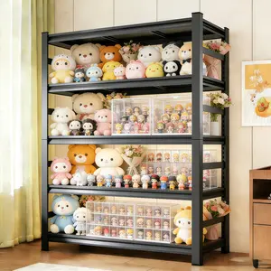 Heavy-Duty 5-Tier Metal Storage Rack - Adjustable Shelving for Garages, Basements, Utility Rooms, and Industrial Settings Practical Double-Sided Barrier Shelving.