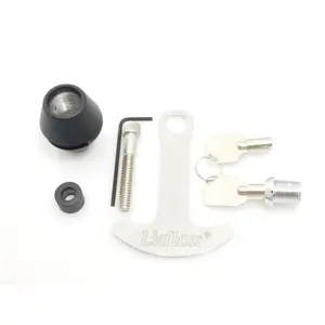 2001-B, Lidlox Helmet Lock Single for Harley Davidson Except Sportster, Black.