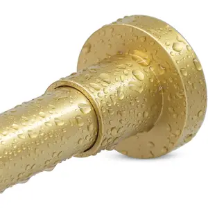 Gold Shower Curtain 32-94 Inch(2.7-7.8ft), Non-, Never Rust, Stainless Steel No Drill Tension Shower, Adjustable Long Curtain Bathroom Window Patio pattern bathroom decor set home dormitory hotel decor pattern bathroom accessory shower curtain liner