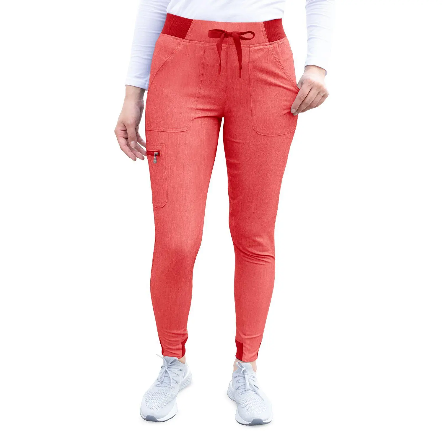 Pro Heather Collection Jogger Scrub Pant by Adar (Regular) XXS-3XL / Heather Apple