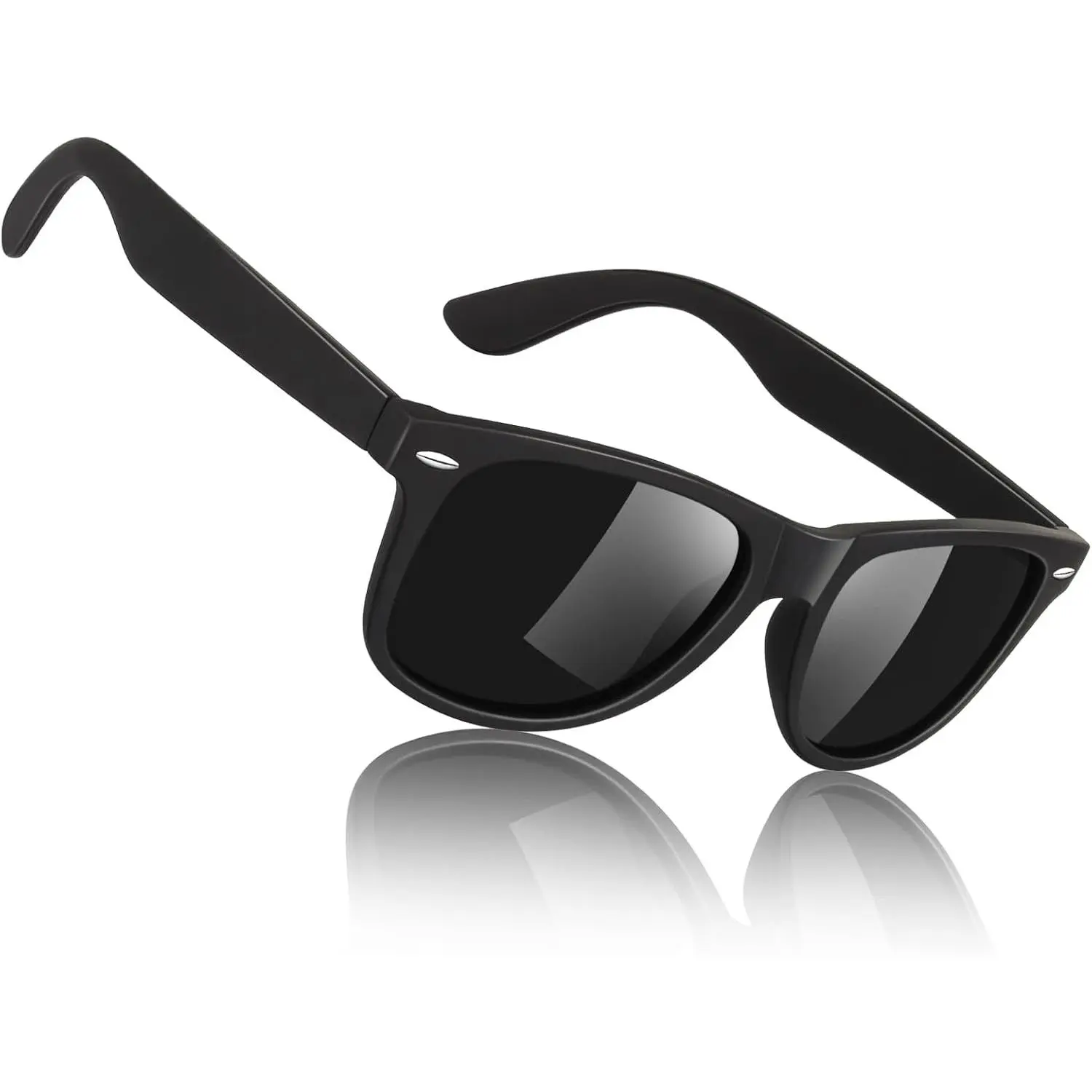 Unisex 145mm Polarized Square Sunglasses - Retro Matte Frames, UV400 Anti-UV Eyewear, Affordable Throwback Geometric Frames for Driving, Outdoor Use, Anti-Uv Men's Sunglasses, Outdoor Men's Sunglasses