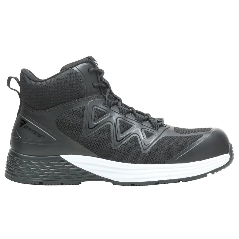 Bates Mens Rush Mid Slip Resistant Composite Toe  Work/Duty - Black