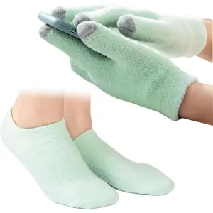 Touch Screen Moisturizing Gloves and Socks Set - 4 Pcs for Spa Moisturizing Therapy, Soften Repair & Cracked Hands and Feet Skin Care