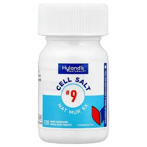 Hyland's Naturals Cell Salt #9, Nat Mur 6X, 100 Quick-Dissolving Single Tablet Doses