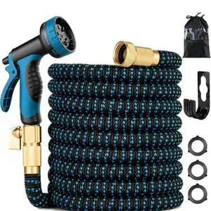 100FT 4X Stronger Deluxe Heavy Duty Expandable Flexible Garden Water Hose for Gardening & Outdoor Use Strong Construction Versatile