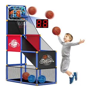 CuLiDing Kids Arcade Basketball Hoop with 4 Balls,Indoor Outdoor Single Shot Game for Toddlers Carnival Sports Toys Gifts for Kids Boys Girls Ages 3-8 Ideal for Competition