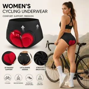 High Waist 3D Padded Cycling Underwear for Women Butt Lifting Slimming Ultra Stretchy Breathable Bike Briefs Comfort Support Freedom