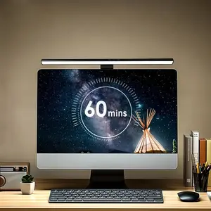 Computer Monitor Light Bar with Auto Brightness Adjustment, Touch Control Eye-Care Task Lamp for Home Office Use, No Screen Glare, Desktop Light