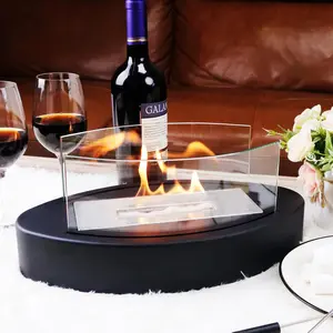Portable Tabletop Fire Pit, Outdoor Indoor Tabletop Fireplace, Tabletop Fire Bowl for Patio Garden Yard Party