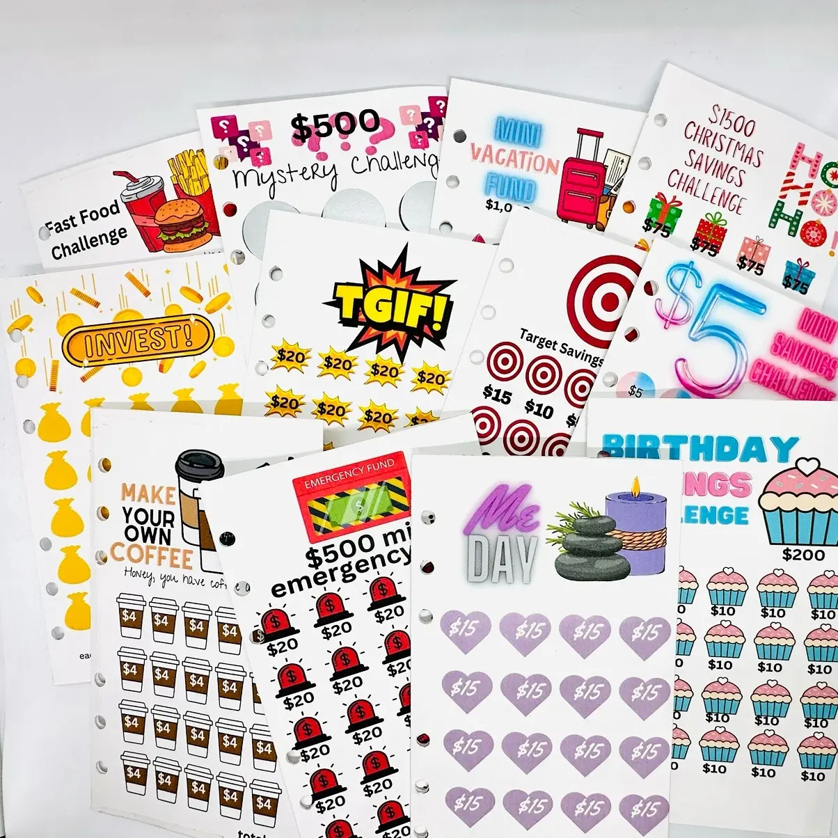 Mini Savings Challenges A6 Envelopes
