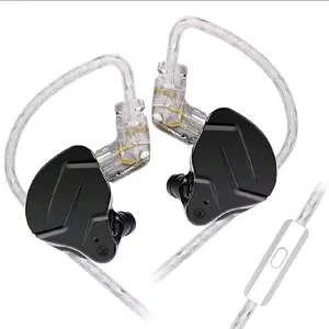 KZ ZSN Pro X Hybrid Dual Driver Hi-Fi IEM - Professional In-Ear Monitors with 1BA+1DD, Noise Isolating Wired Gaming Earbuds, Crystal Clear Treble & Deep Bass, Detachable 2-Pin Cable - Available In Black, Golden, Royal Blue