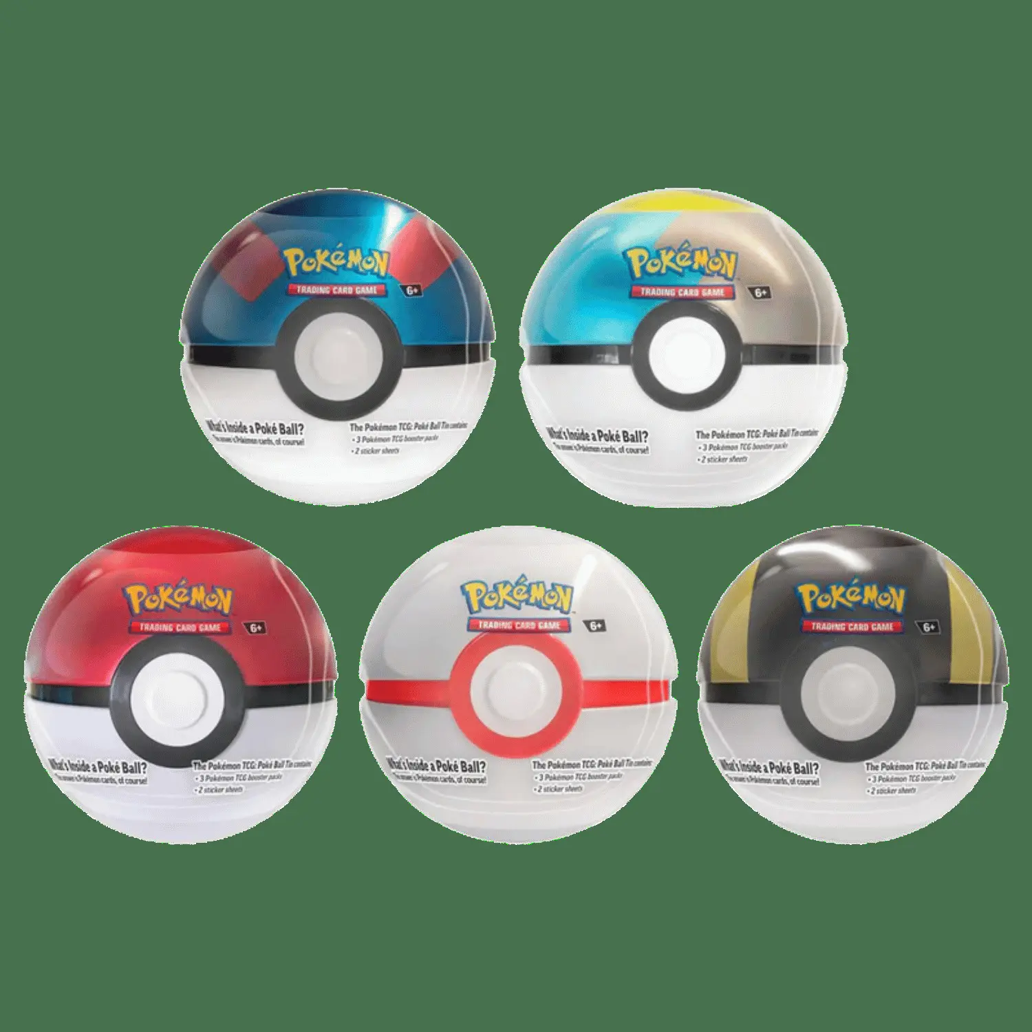 Pokeball Tin (3 Booster Packs in Each)