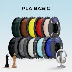 QIDI TECH PLA Basic Filament 1.75mm, Easy-to-Print 3D Printer Filament, High-Speed Printing up to 300mm/s, RFID Auto Recognition, Compatible with Most FDM 3D Printers, 1kg Spool (2.2lbs)