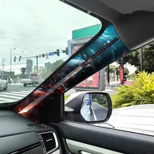 Jdm Car Interior A-Pillar Modification Kit, Universal Style Upgrade with Dragon Blade Pattern, Self-Adhesive Elastic Sticker for Cars Set, Car Accessories