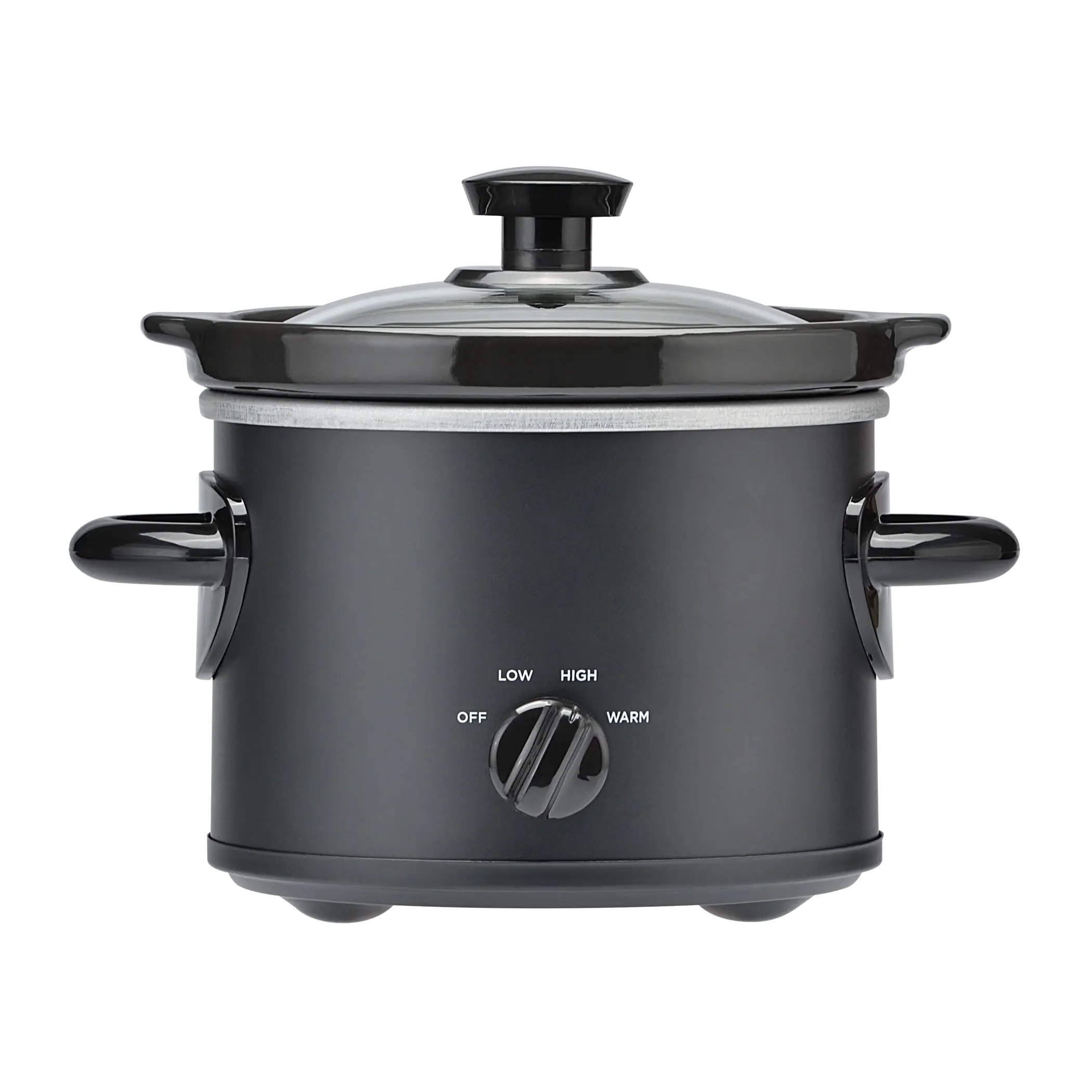 Slow Cooker, Matte Black Finish, Removeable Stoneware Pot, Two temperature settings - low and high - for customized cooking