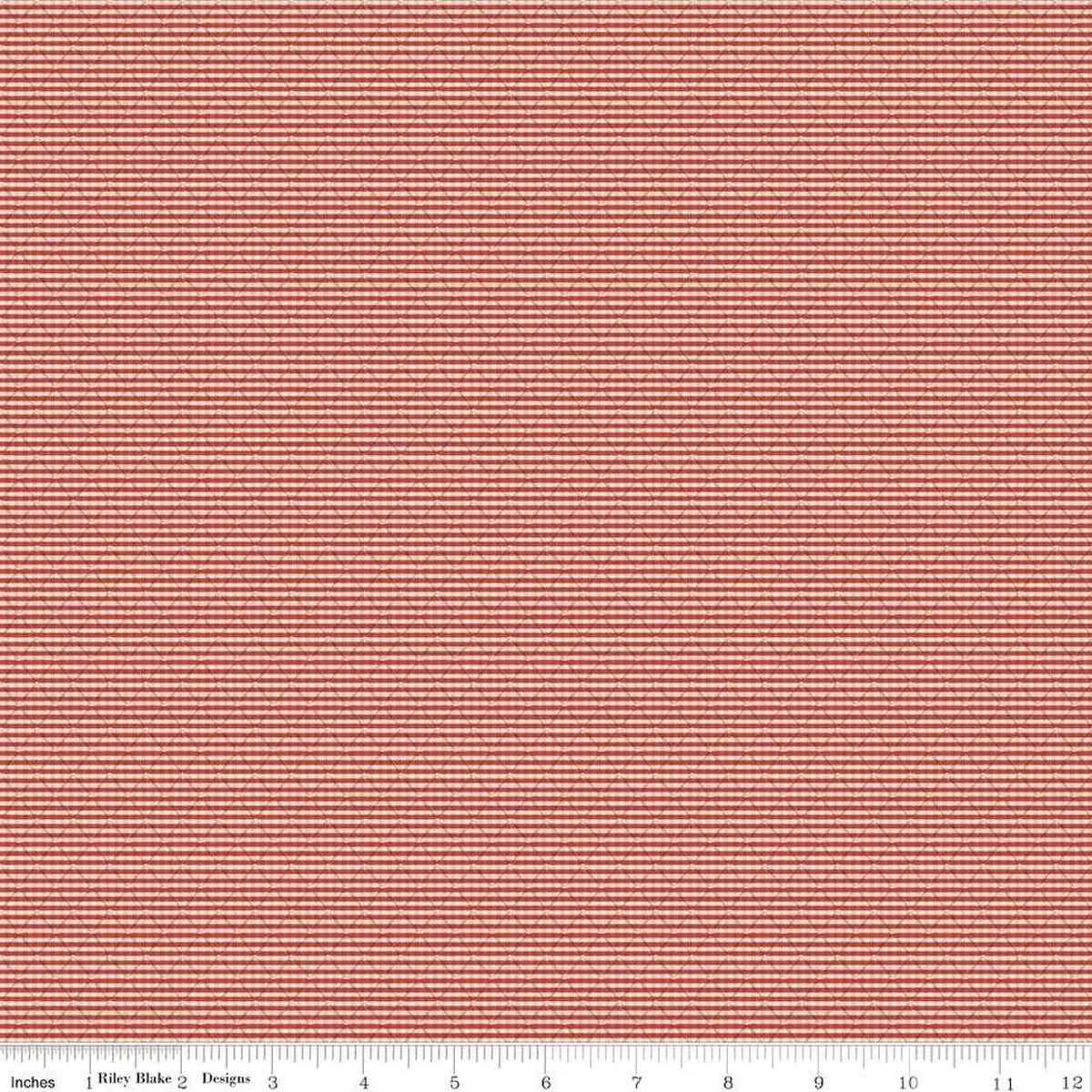 Fabric Riley Blake Red Railroad Stripe Stitcher's Flannel by the Quarter Yard F15554-RED
