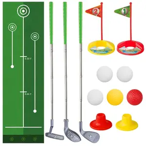 Kids Golf Club Set, Adjustable Golf Clubs with Putting Pad, Outdoor Golf Toys, Suitable for Children Ages 3 to 8, Perfect Christmas or Birthday Gift for Boys and Girls