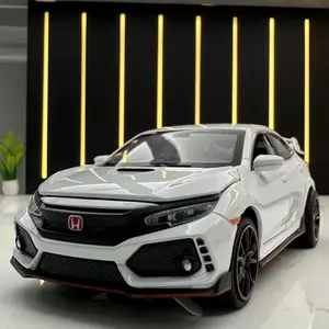 1/32 CIVIC TYPE R Automobile Model Alloy Die Cast Children's Toy Car With Base Collection Boys Birthday Gift