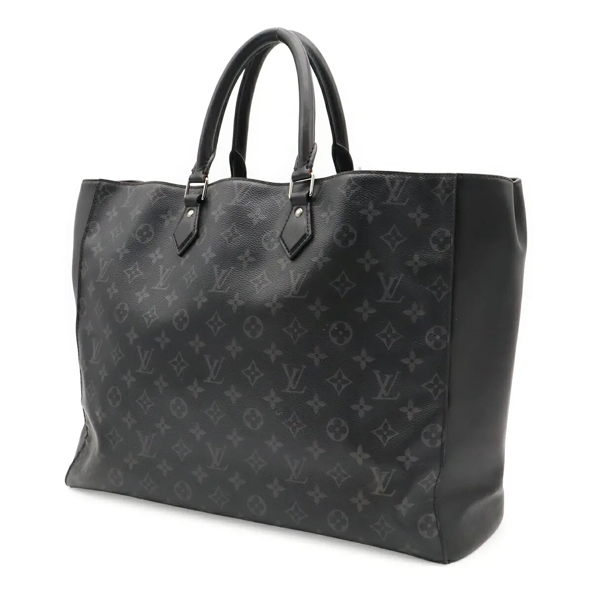 Pre-owned Louis Vuitton Canvas Tote Bags Grand Sac Monogram Eclipse Tote Bag