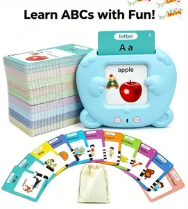 Learn ABCs & First Words with Fun! Kids Talking Flash Cards, Interactive Preschool Educational Toy, Bilingual Speech Therapy Flashcards, Perfect Gift for Toddlers 2-8, Autism Sensory Learning Toy