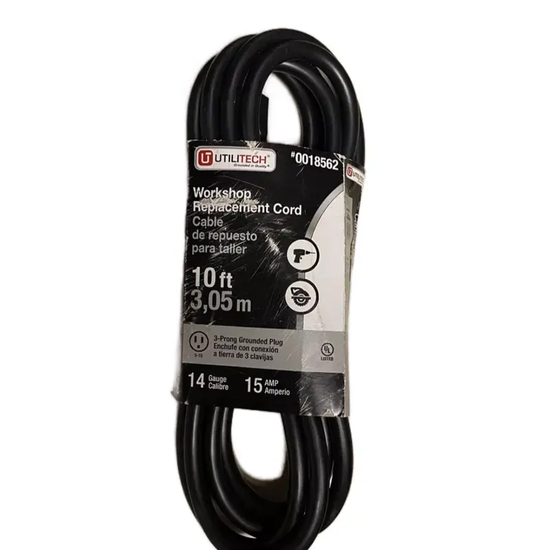 Utilitech Workshop Replacement Cord Cable 14G 15A 10Ft Long #0018562 New in Pack
