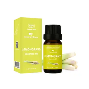 Lemongrass Essential Oil - 10ml Dropper Bottle for Detox and Muscle Relax, Bright & Zesty Scent, Natural Aromatherapy Breather, Therapeutic Treatment for Wellness & Comfort