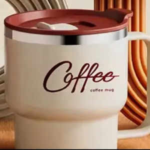 (BEIGE)  Coffee Mug - Stainless Steel Travel Cup with Lid, Reusable and Portable Drinkware