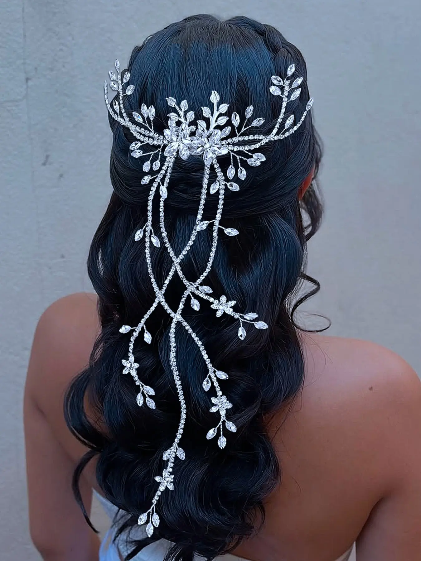 Women's Alloy Flower Leaf Rhinestone Hairband Tiaras, Wedding Bridal Party Headpiece, Casual All-Season Accessory, Elegant Dance Performance Decoration, Hair Accessories, Hair Jewelry