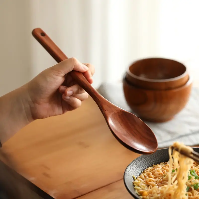 Durable Wooden Long Handle Cooking Spoon for Effortless Meal Preparation, Suitable for Restaurant Eid Al-Adha Mubarak, Wood Cooking Utensils