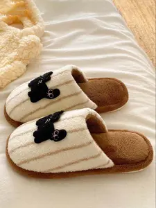 Cute Cartoon Cat Plush Slippers for Couples, Warm Winter Home Shoes, Fashionable Casual Footwear, Perfect Gift Idea, House Slippers, Slippers Indoor