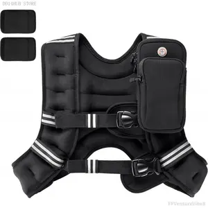 Weighted Vest,6lb/10lb/12lb/16lb/20lb/25lb/30lb Weight Vest with Reflective Stripe, Body Weight Vests Adjustable for Men, Women Workout, Strength Training, Running, Walking, Jogging FFVentureVibe8DD14HUB STORE