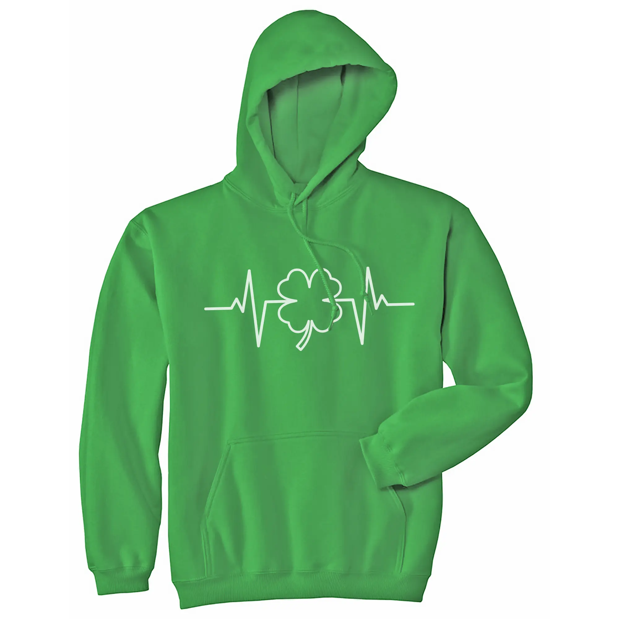 Saint Patricks Heart Beat Hoodie Funny St Paddys Day Parade Green Shenanigans Graphic Sweatshirt Unisex Vintage Fashion Hoodies Saint Patrick's Day Hoodie Funny Drinking Pullover Novelty Sweatshirt Green