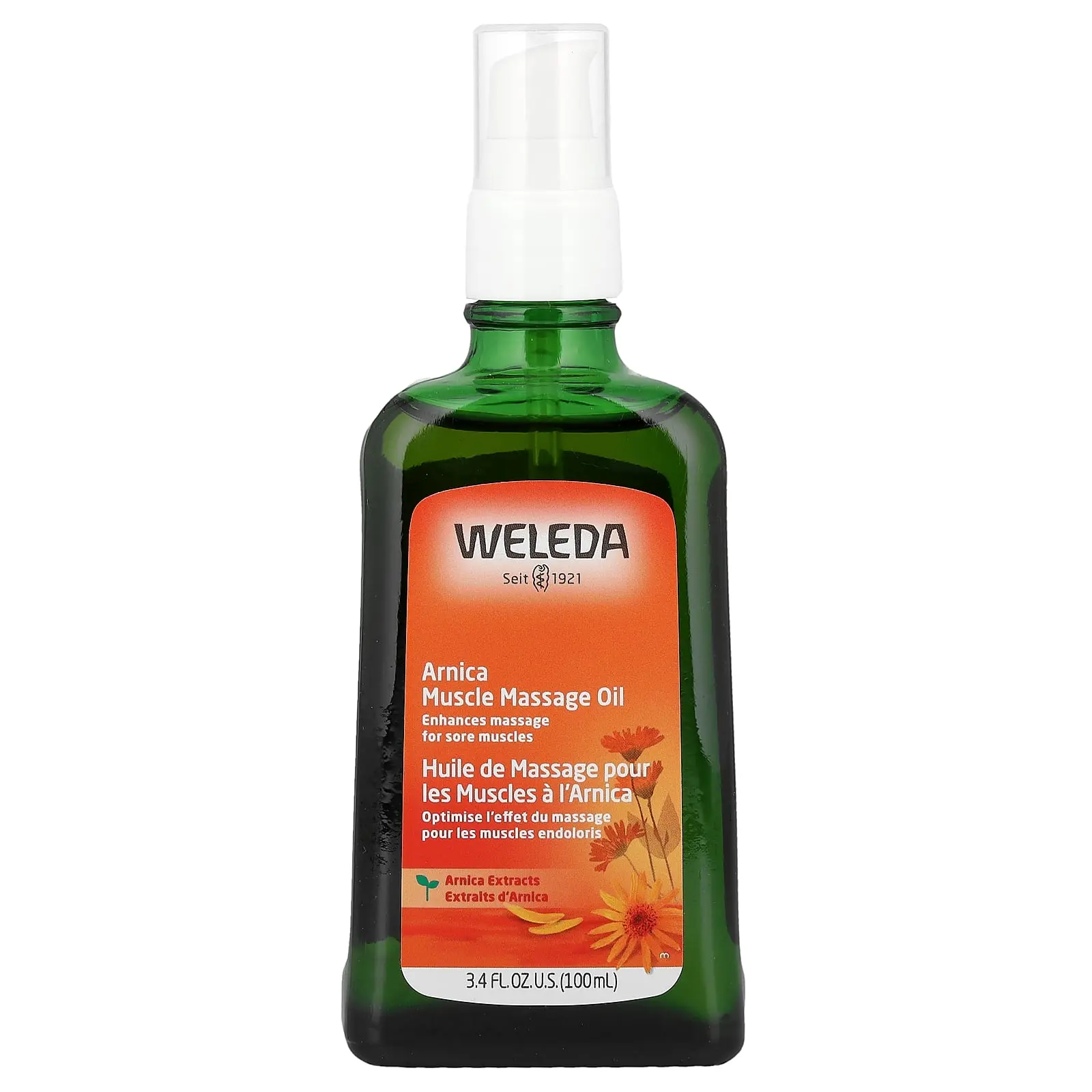 Weleda Arnica Muscle Massage Oil, 3.4 fl oz (100 ml)