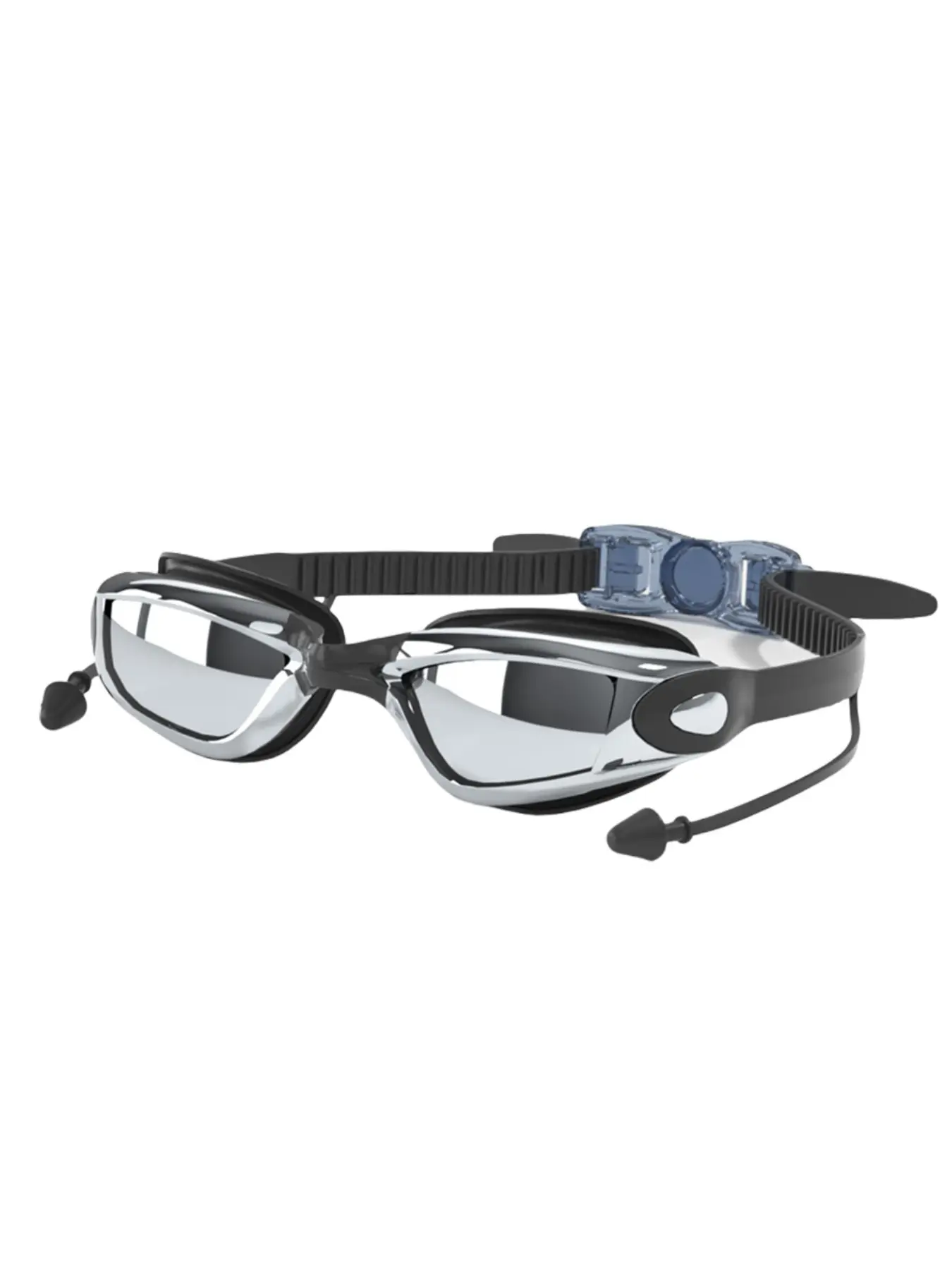Aesthetic swimming goggles, anti fog and anti UV earplugs, adjustable, silicone design with strong face fit, lightweight and portable, high-definition vision, diving goggles, adult and adolescent swimming accessories, Swim Goggles Set