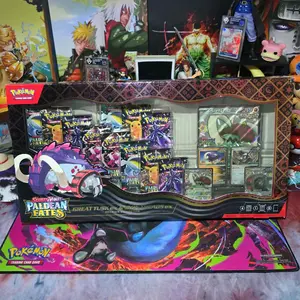 Pokémon Paldean Fates Great Tusk ex & Iron Treads Premium Collection Box (Ripped Live)